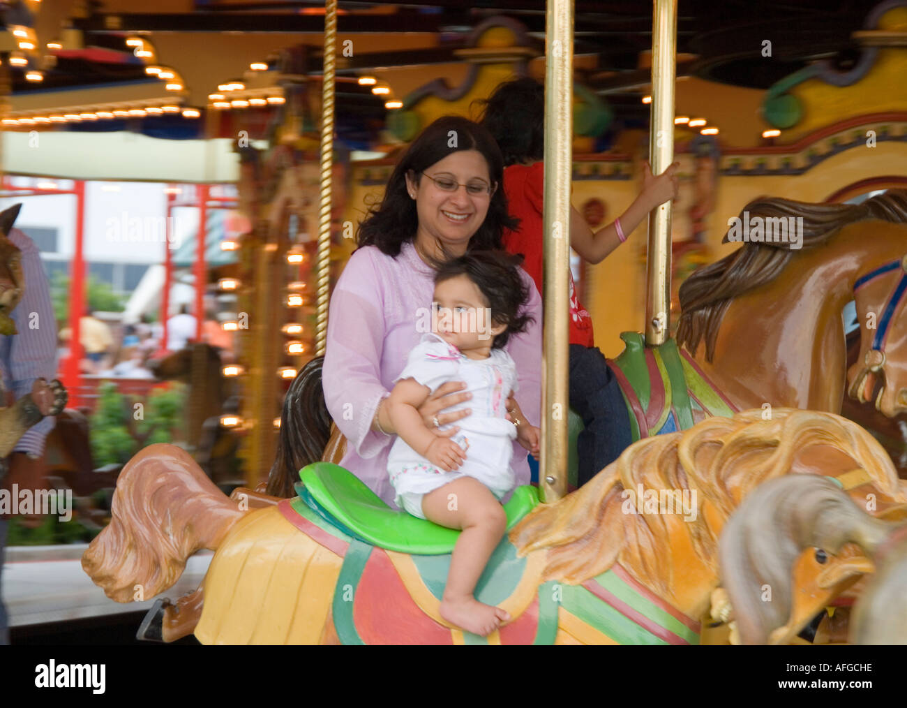 Karussellfahrt Stockfoto