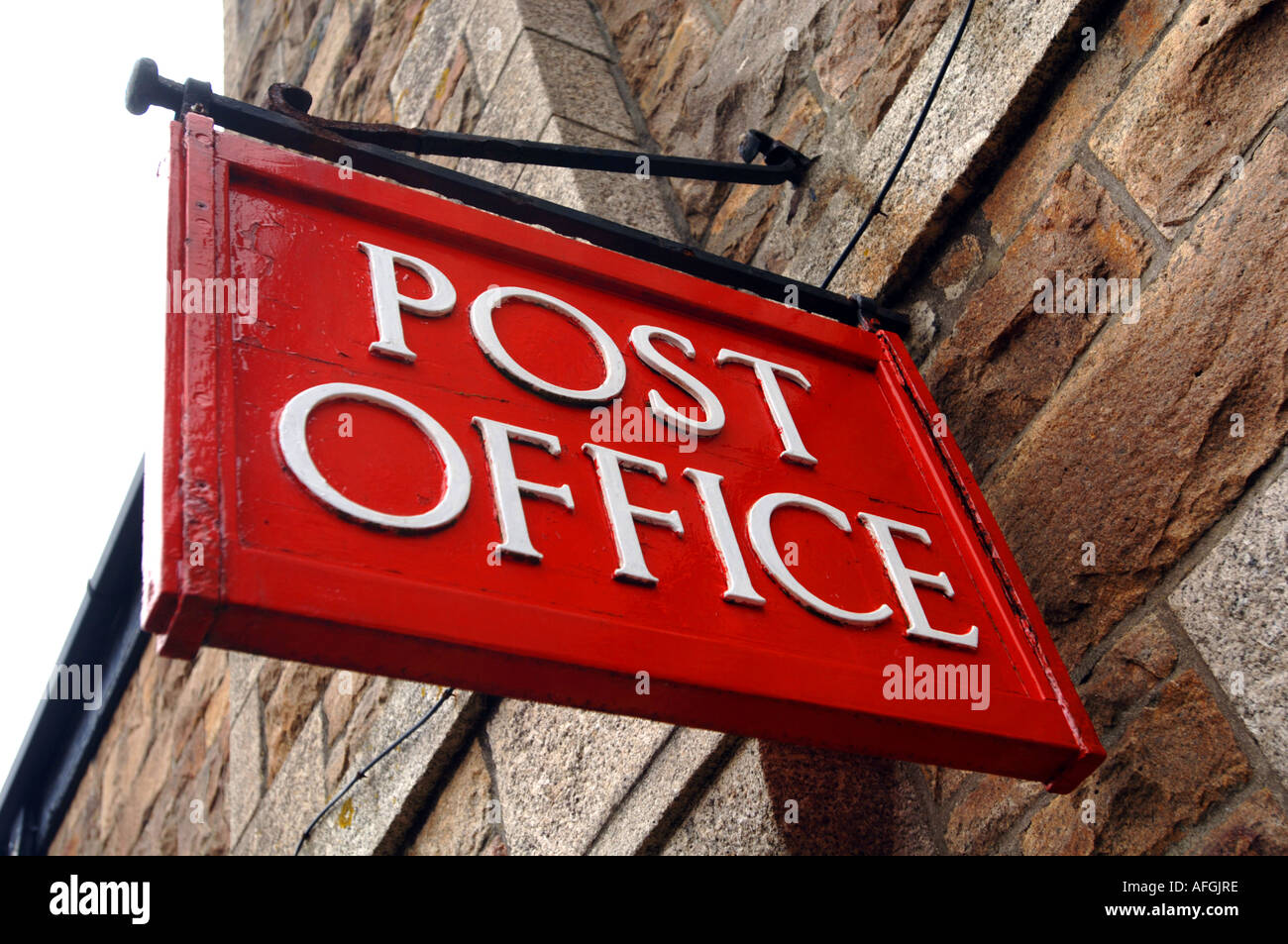 Alten Stil Postamt Zeichen, Großbritannien UK Stockfoto
