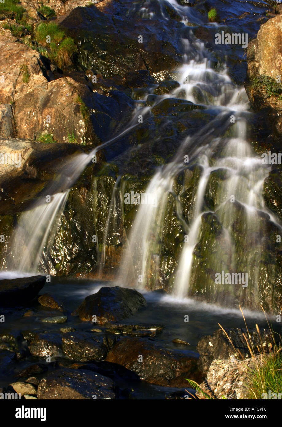 Ein Wasserfall im Lake District. Stockfoto