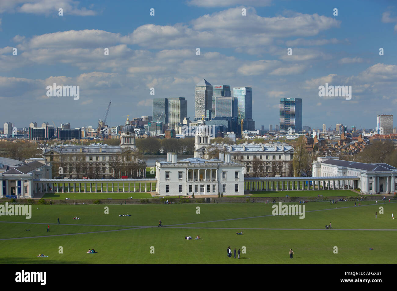 Greenwich Park, das National Maritime Museum mit dem Queens House und ...
