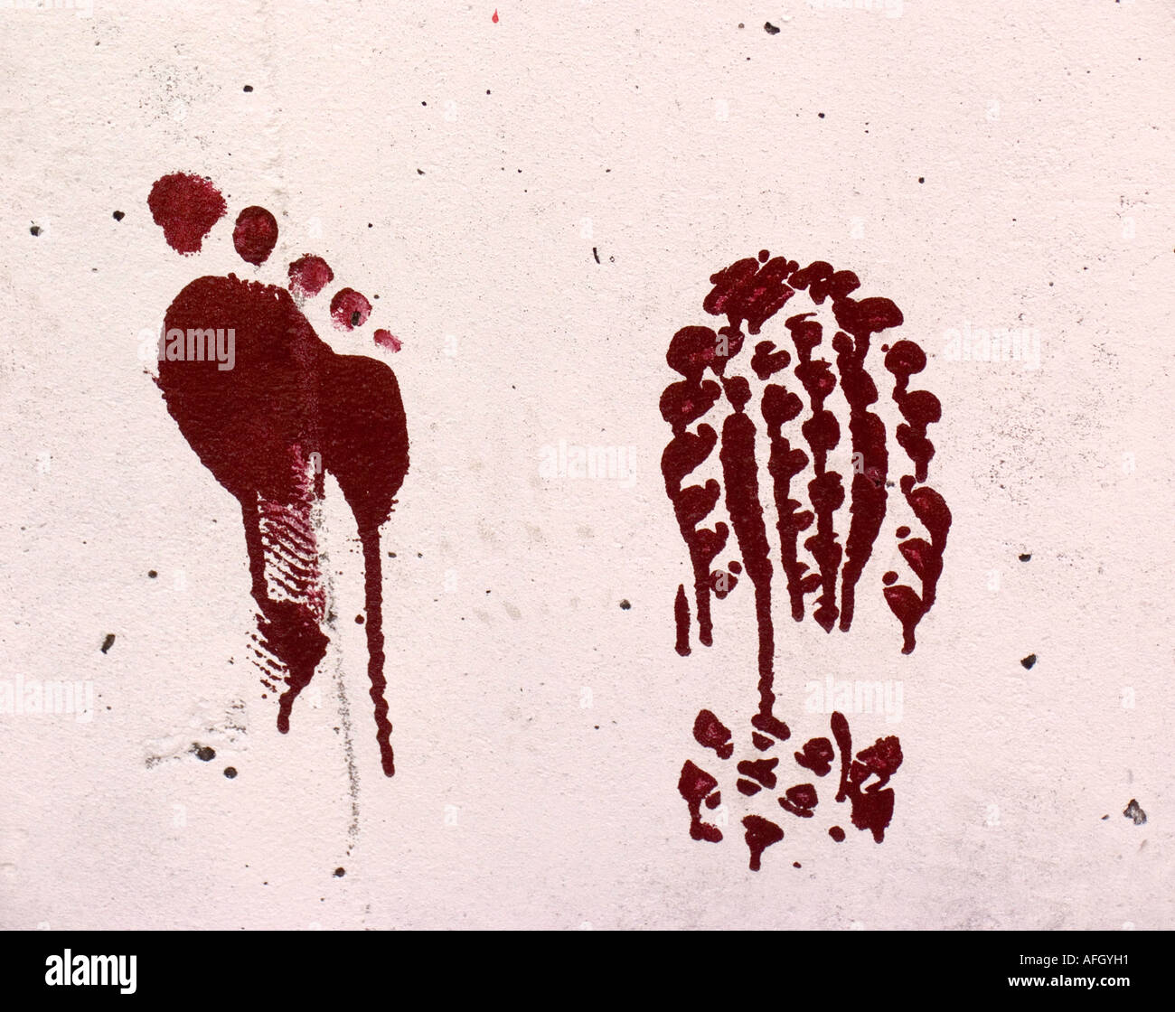 Graffiti an der Wand Stockfoto