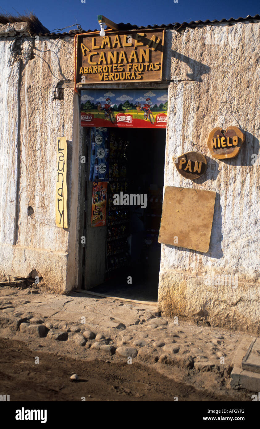 Straßenbild in San Pedro de Atacama, Chile Stockfoto