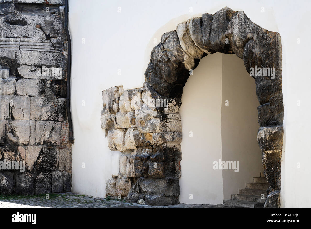 römische Porta Praetoria Regensburg Bayern Deutschland Stockfotografie