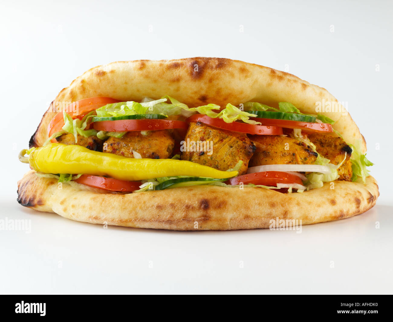 Chicken Tikka Kebab Stockfoto