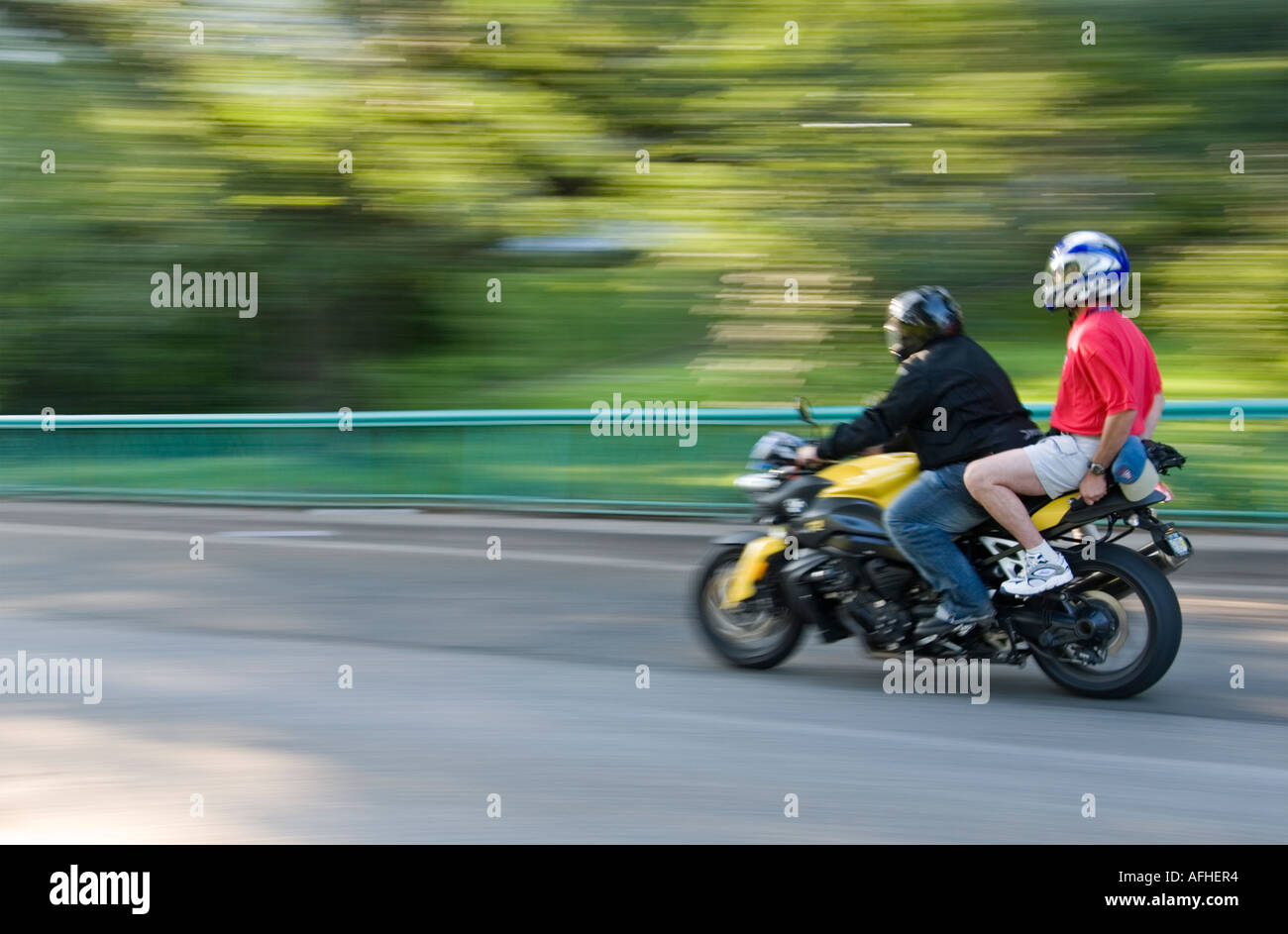 Motorradfahrer, Juli 2006 Stockfoto