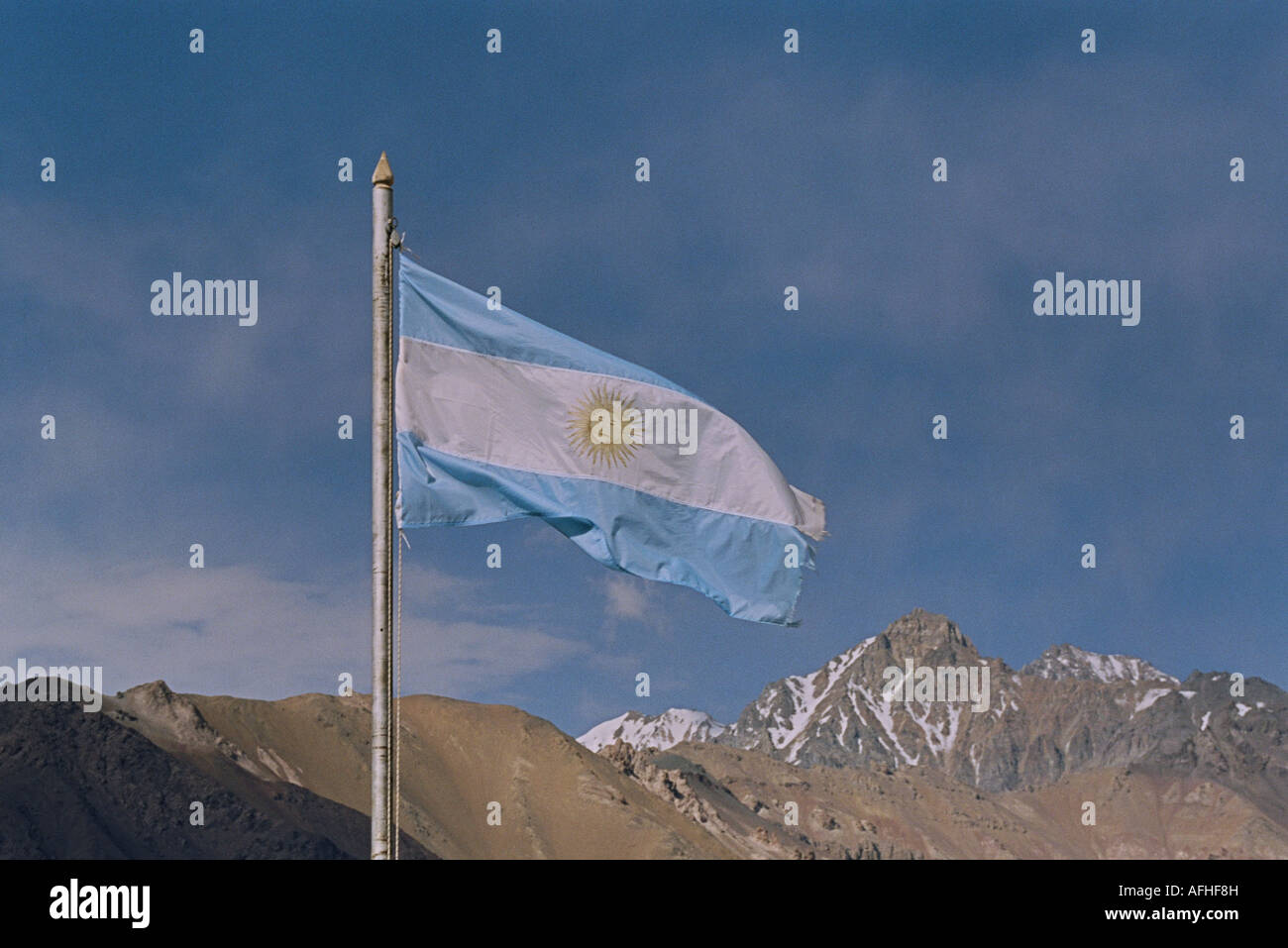 Argentinien-Flagge Stockfoto