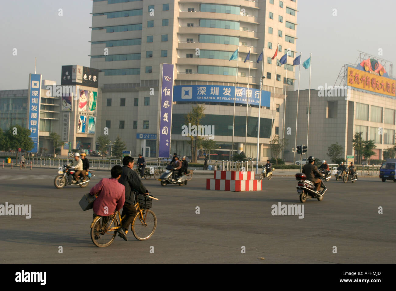 Verkehr in zentralen Yiwu Stockfoto