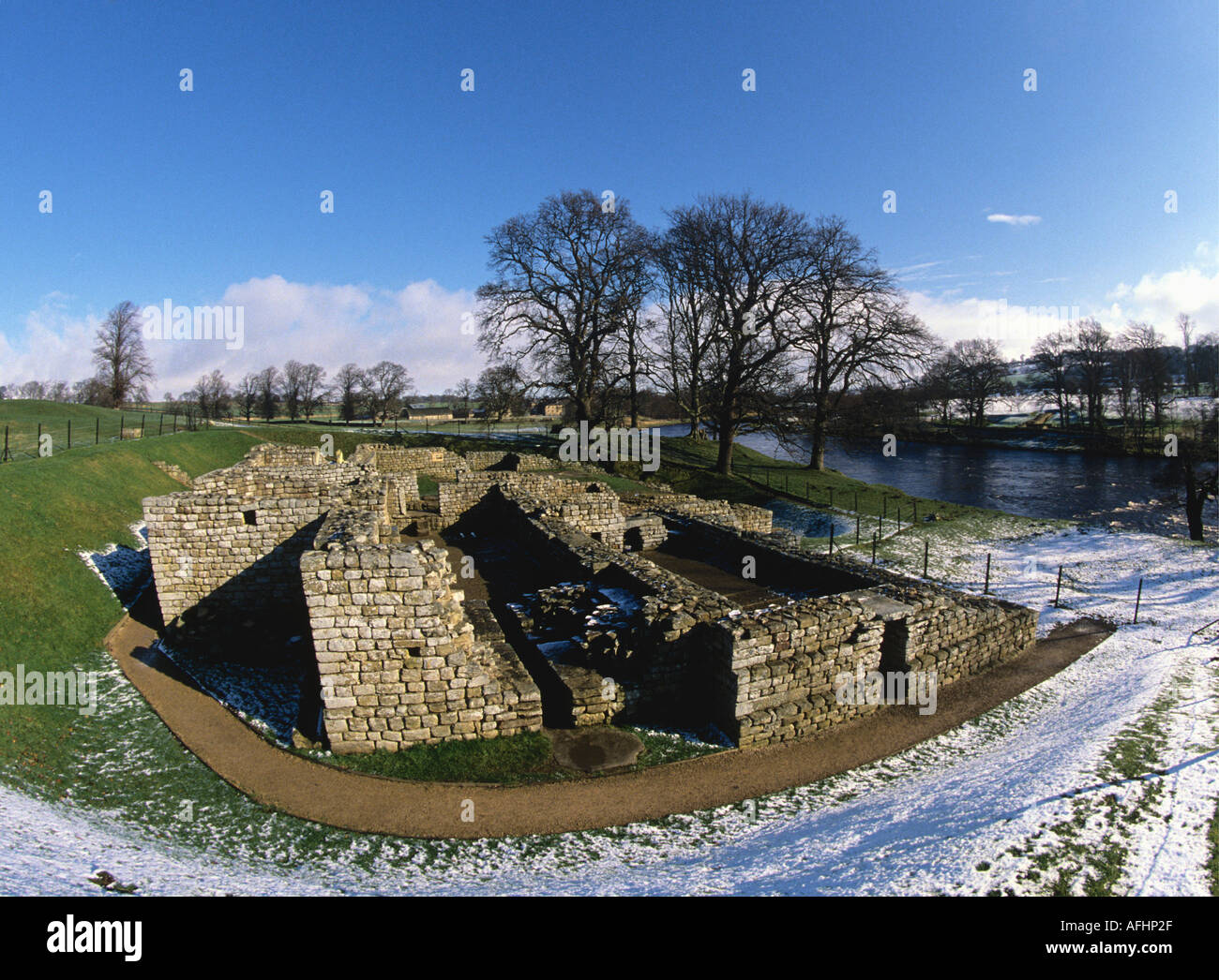 Chesters römischen Badehaus auf N Fluss Tynes in der Nähe von Hadrian s Wand Northumberland Stockfoto