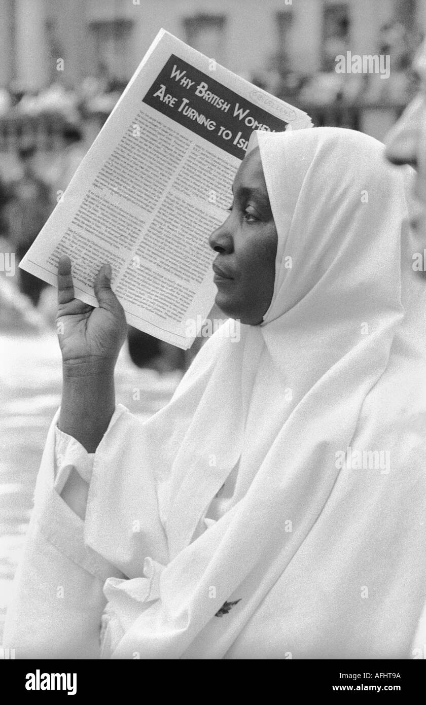 Rallye für Islam Trafalgar Sq London August 95 Stockfoto