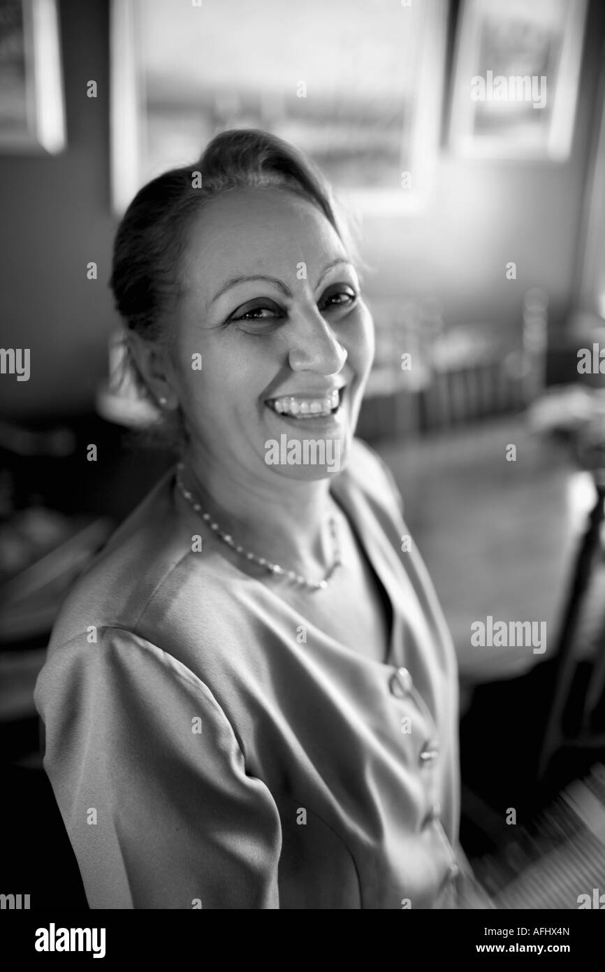 Porträt einer reifen Frau, Lächeln Stockfoto