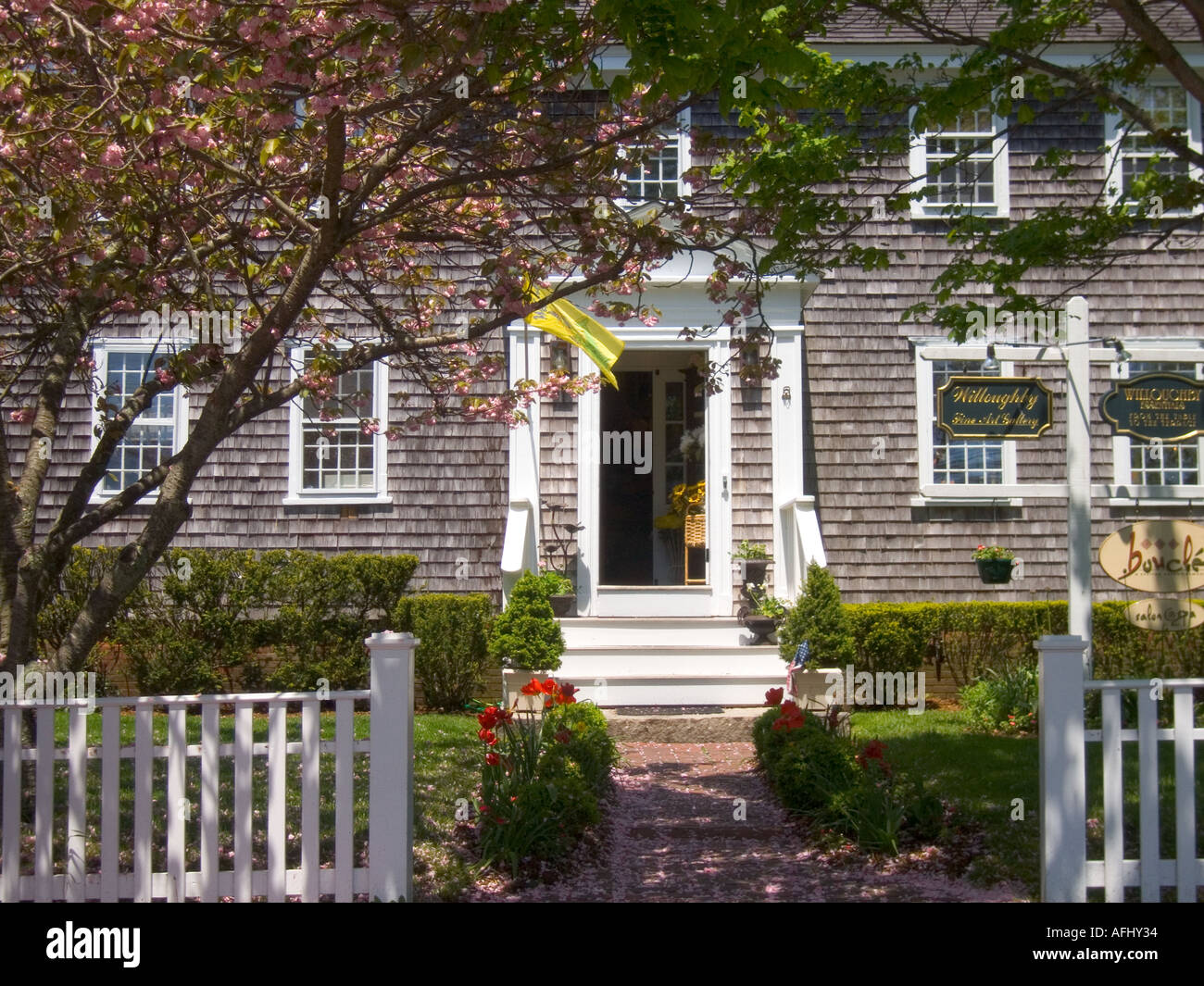 Elegante geschichtetes Haus in Edgartown auf Martha's Vineyard Cape Cod Massachusetts USA Stockfoto