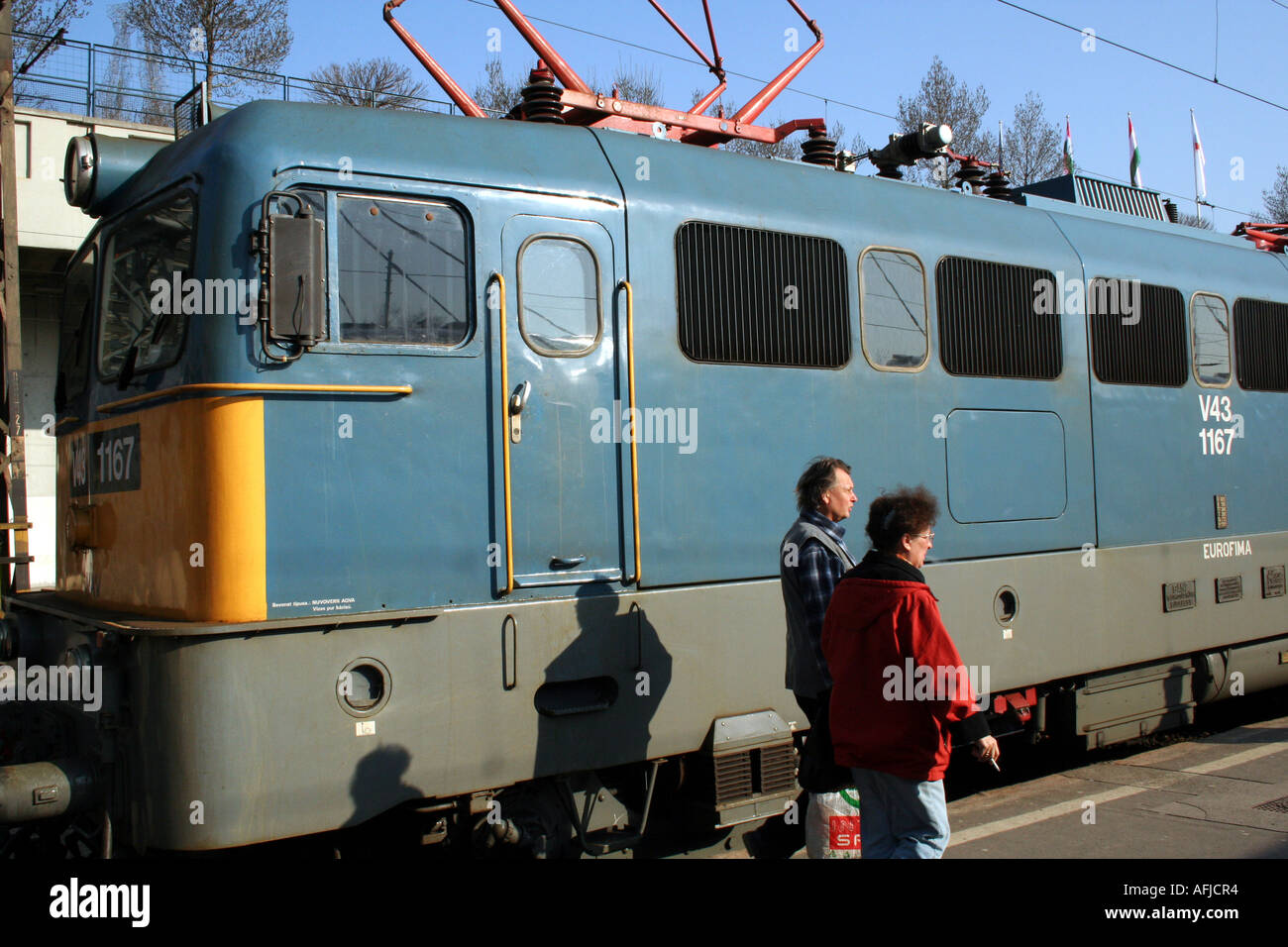 Elektrische Eisenbahn in Ungarn Stockfoto