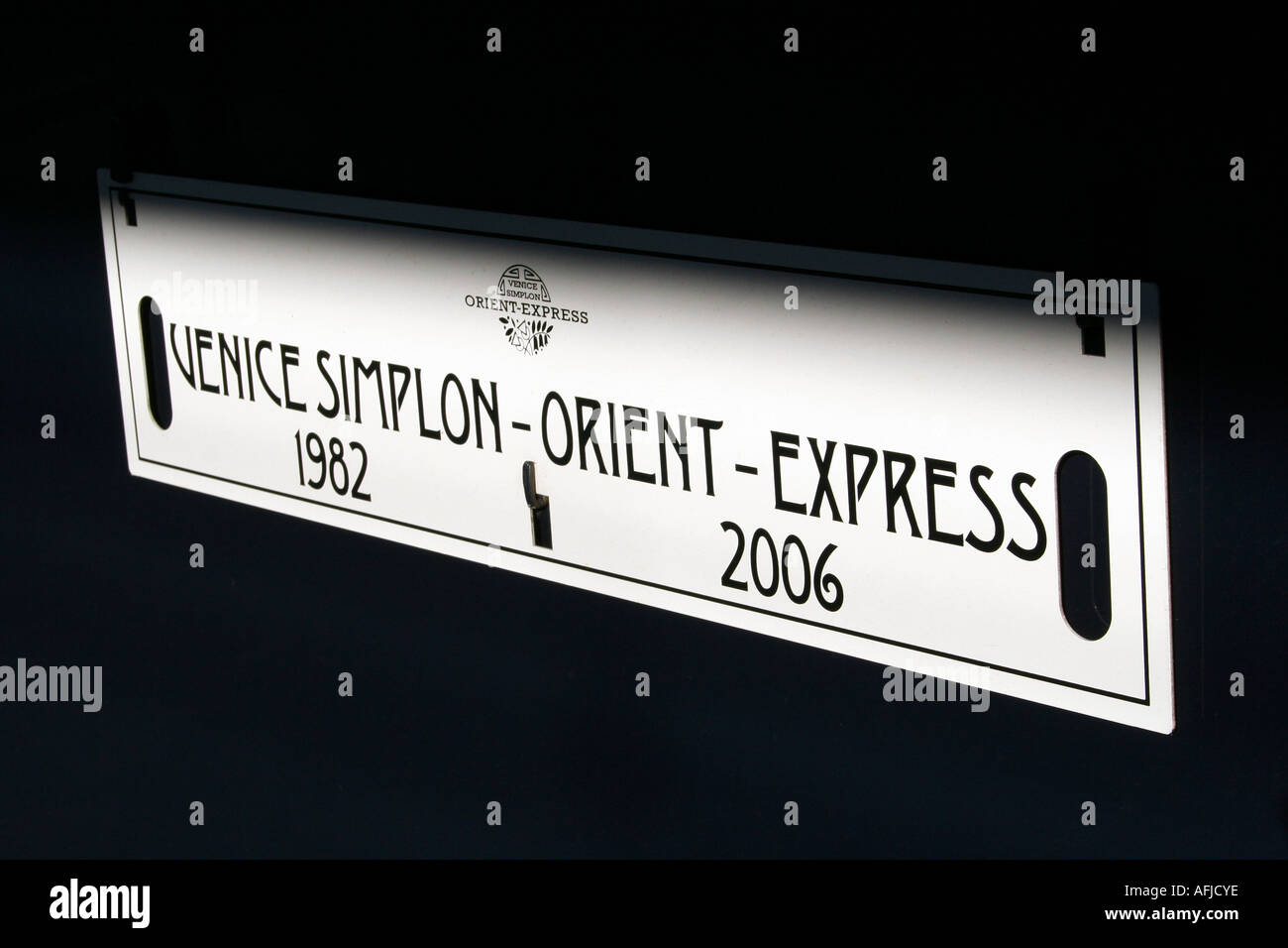 Platten im Orient Express Stockfoto