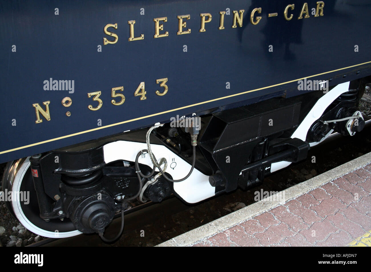 Drehgestelle des Orient-Express Stockfoto