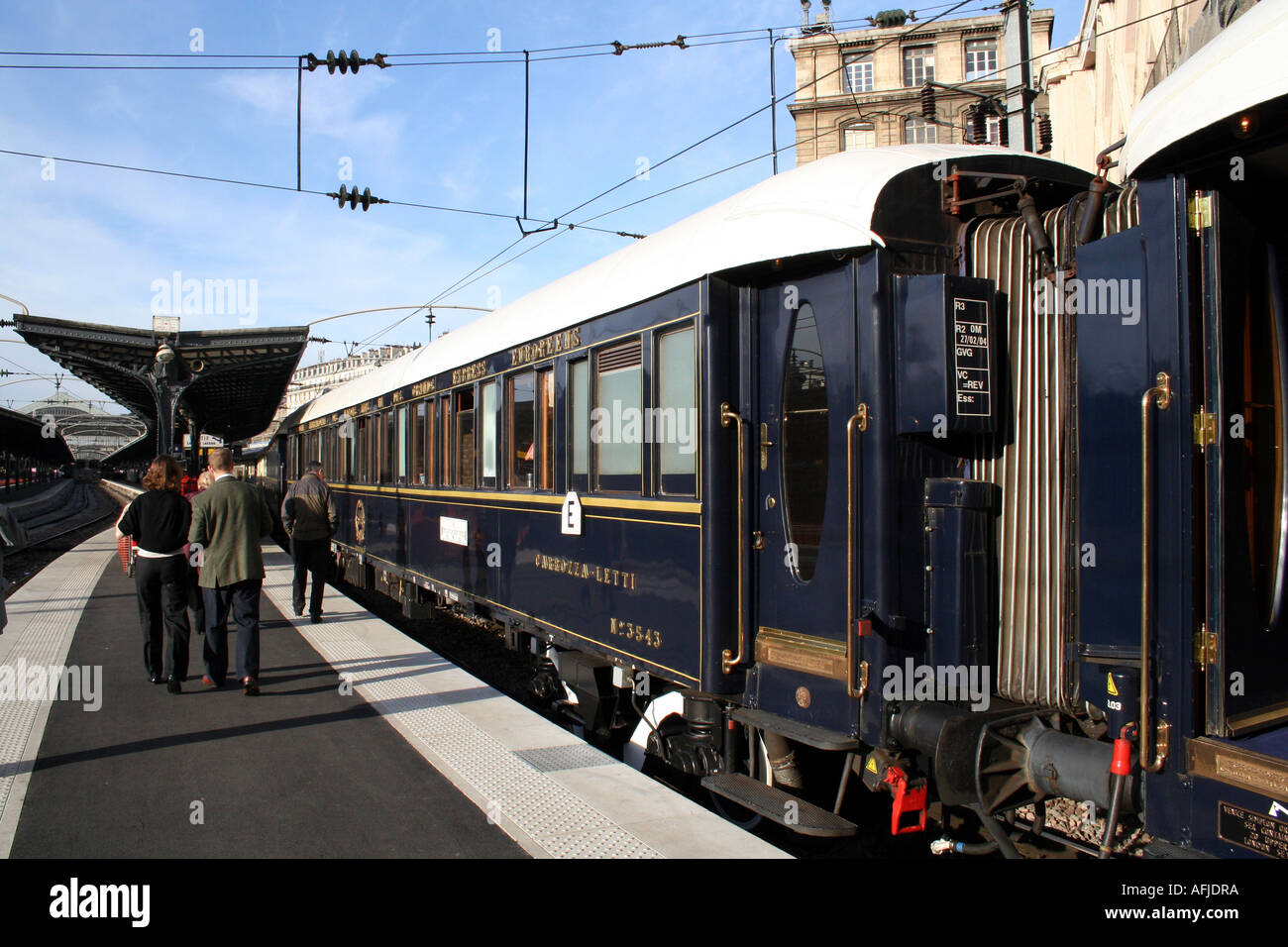 Orient-Express am Gare de L'Est in Paris Stockfoto