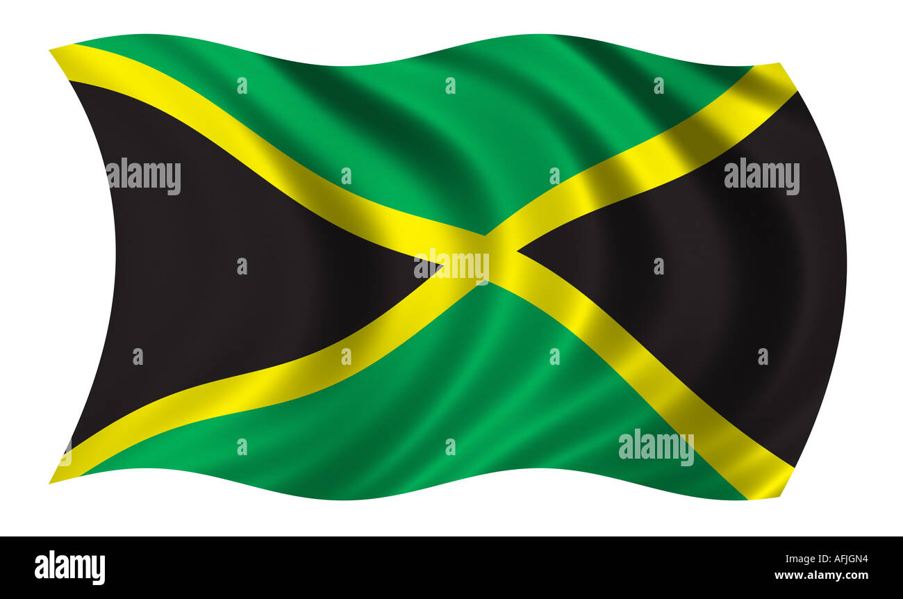 Flagge Jamaika Stockfoto