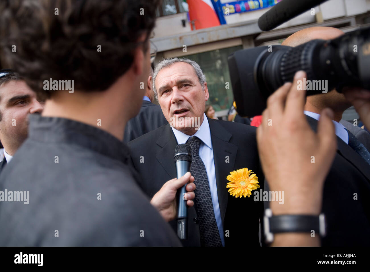 Nationalen anti-Mafia-Chef-Ankläger Piero Grasso Palermo Sizilien Italien Stockfoto