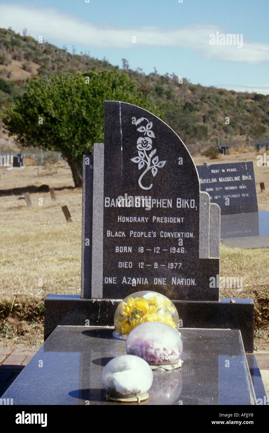 Steve Biko Grab in King Williams Town, Südafrika Stockfoto