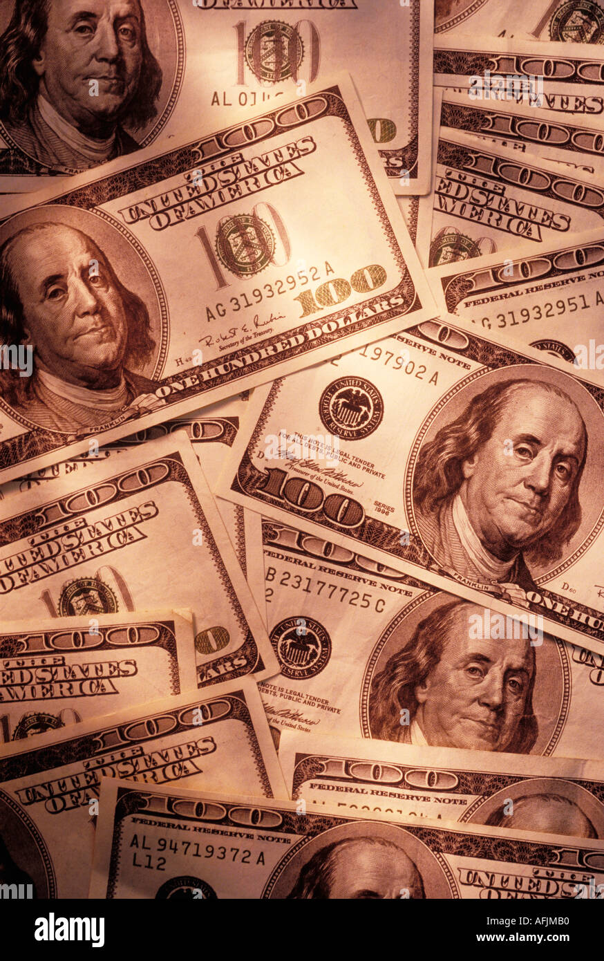 Haufen von hundert-Dollar-Scheine Stockfoto Haufen von hundert-Dollar-Scheine Stockfoto
