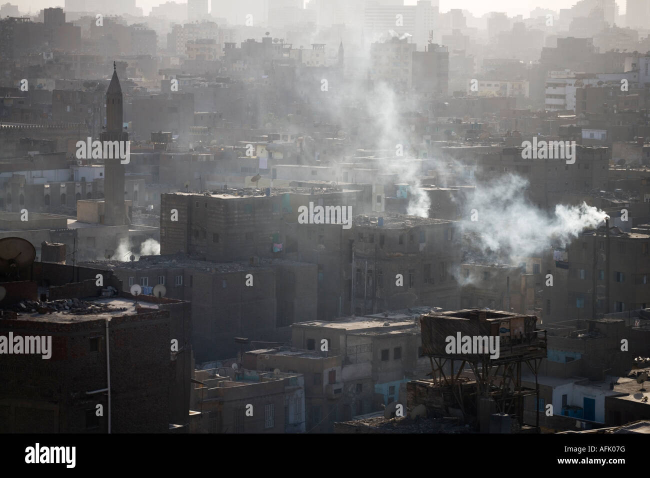 Blick über die Dächer von islamisches Kairo, Ägypten Stockfoto