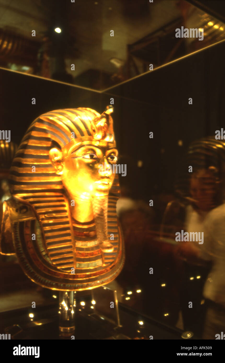 Totenmaske von Tutankhamen Pharoah Museum Kairo Stockfoto