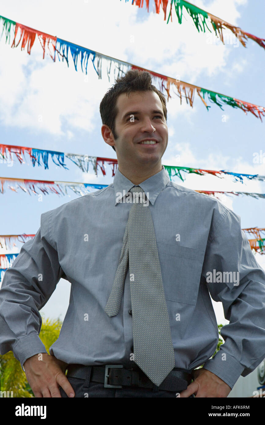 Porträt eines Handlungsreisenden... Stockfoto