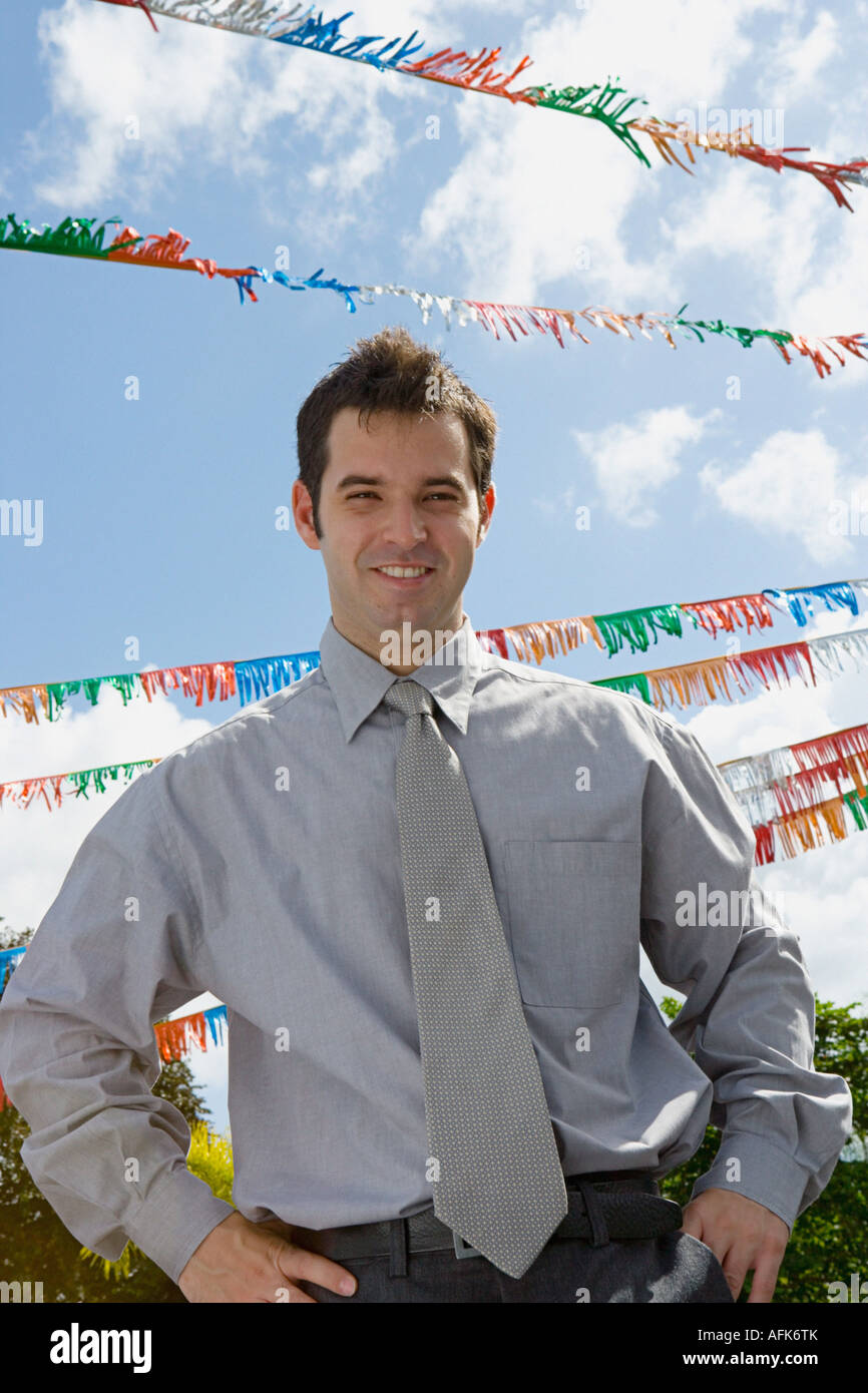 Porträt eines Handlungsreisenden. Stockfoto