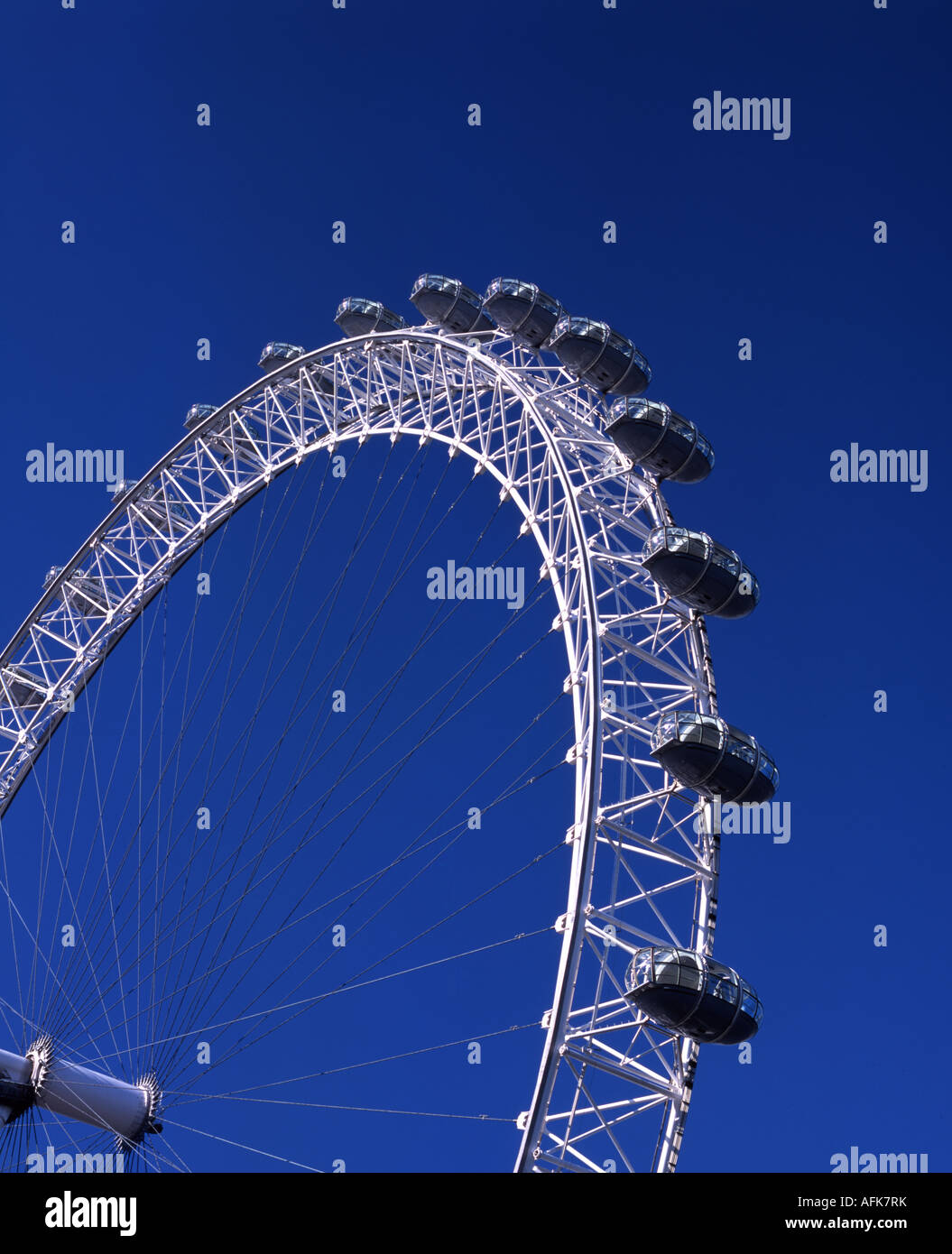 London Eye, Millennium Wheel, am Südufer der Themse Stockfoto