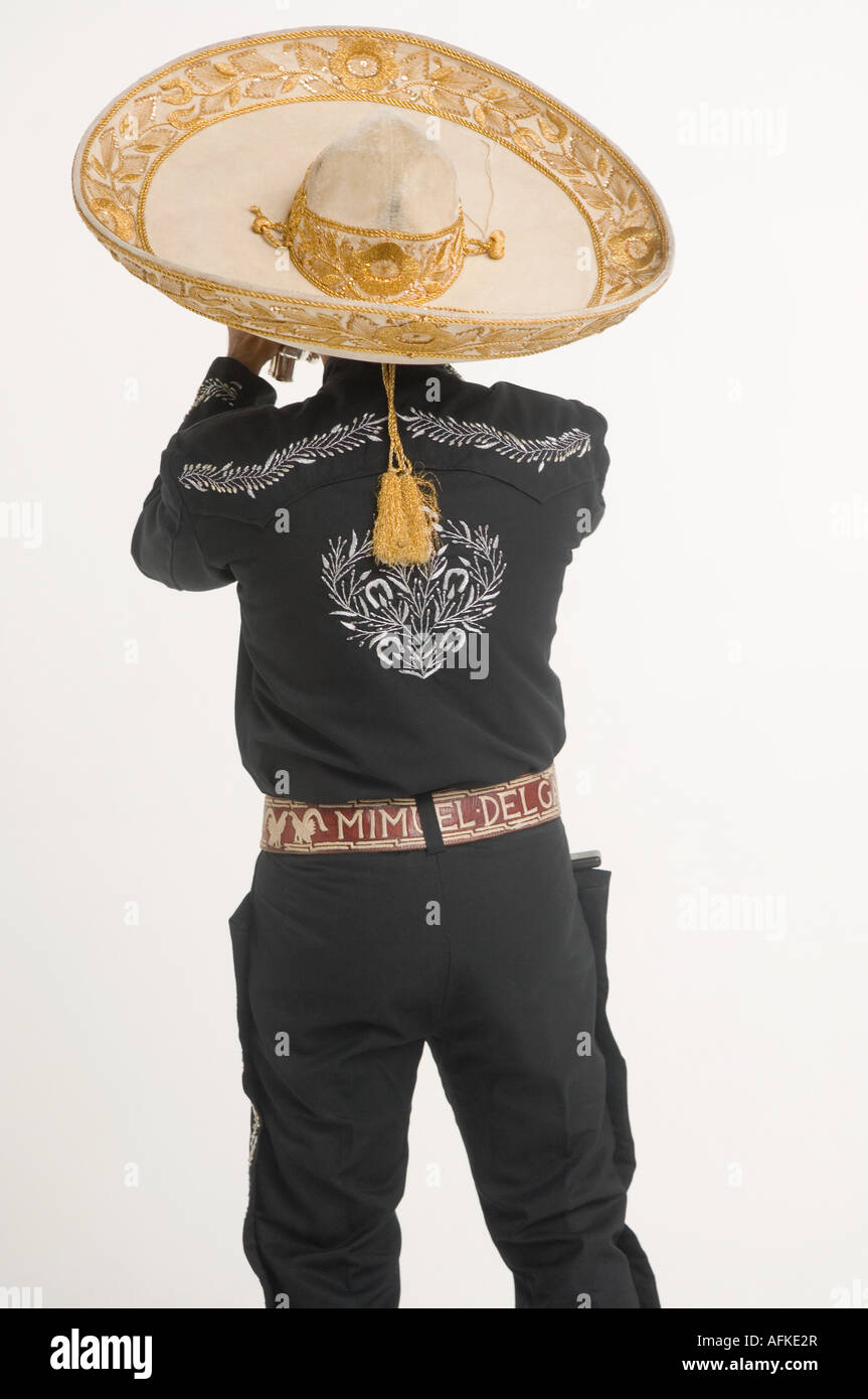 Porträt von Mariachi-Trompete Stockfoto