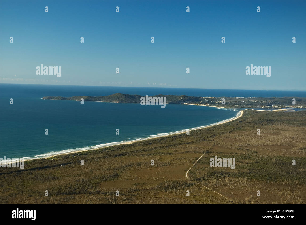Noosa North Shore Beach Queensland Australien Blick nach Süden Stockfoto