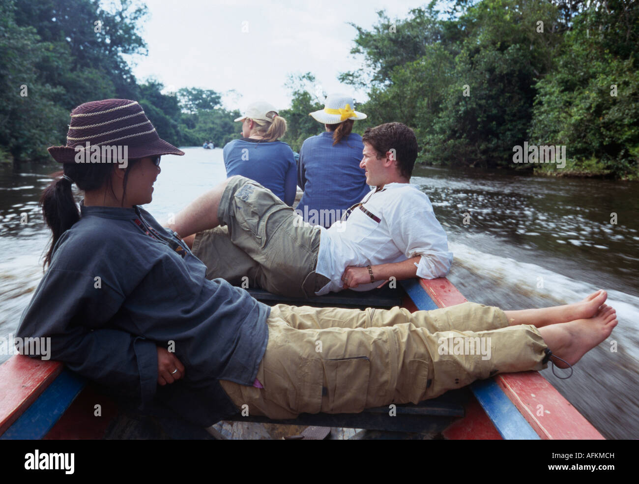 Bootsfahrt - Amazonasbecken, Beni, Bolivien Stockfoto