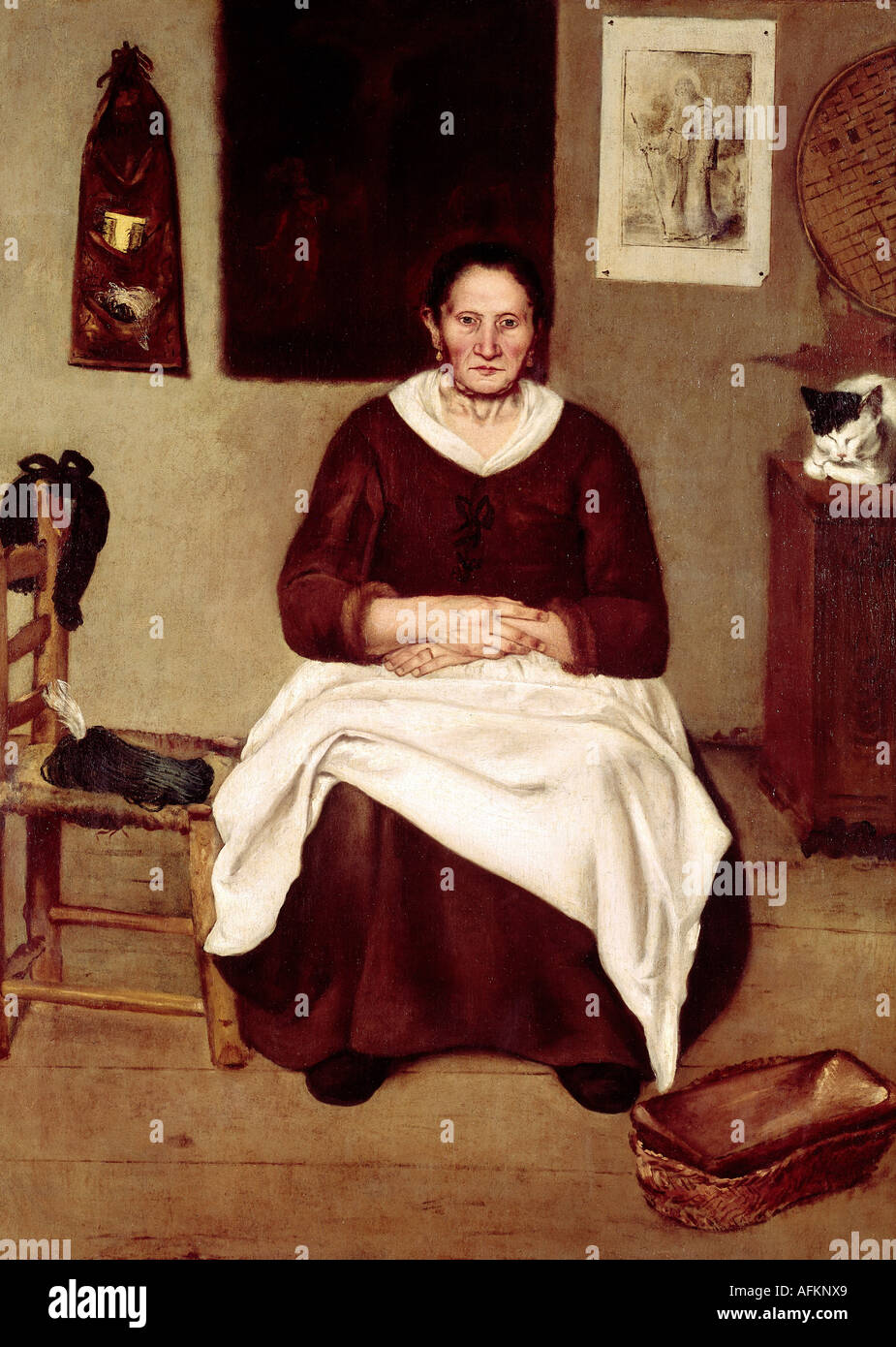 "Bildende Kunst - Puga, Antonio (1602-1648), Malerei,"La Madre del Pintor"(Mutter des Künstlers), Öl auf Leinwand, Prado, Madrid Stockfoto