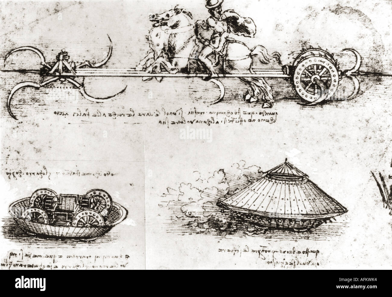 Leonardo da Vinci, 15.4.1452 2.5.1519, italienischen Maler & Bildhauer, Werke, Skizzen für