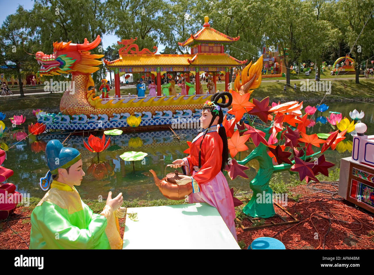 Das chinesische Laternenfest am Ontario Place in Toronto Ontario Kanada Stockfoto