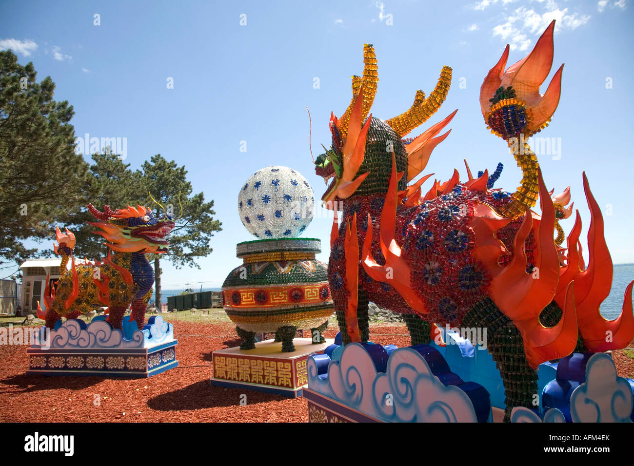 Das chinesische Laternenfest am Ontario Place in Toronto Ontario Kanada-Canada Stockfoto