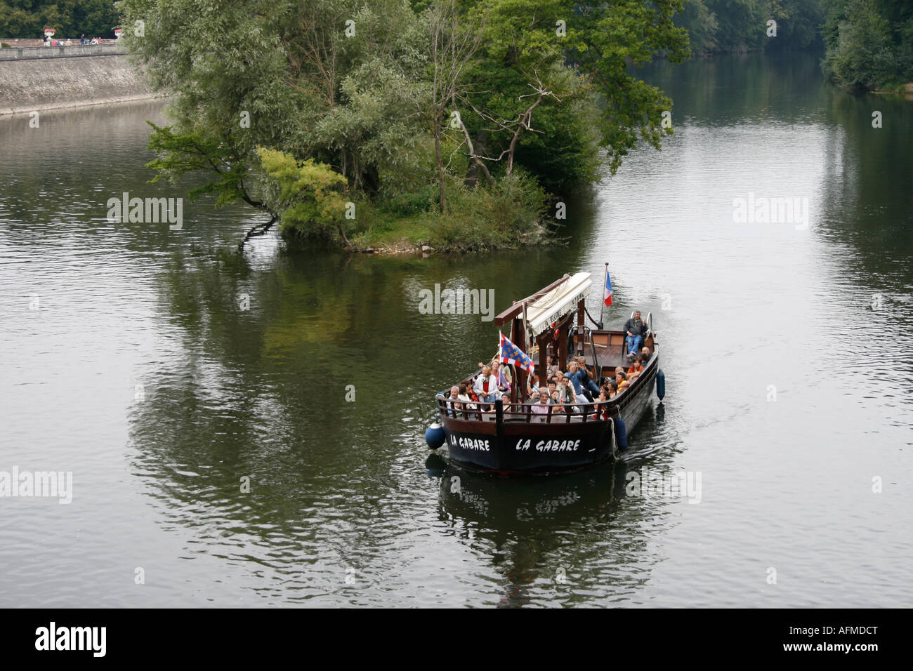 Boot auf dem Fluss Loire in Frankreich Stockfoto