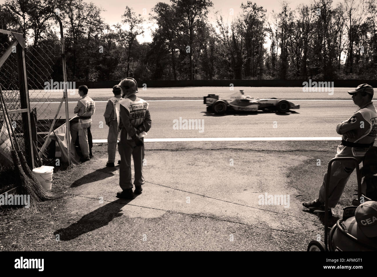 Panasonic F1 ein Auto auf der Kurvenabschnitte, Monza 2005 Stockfoto