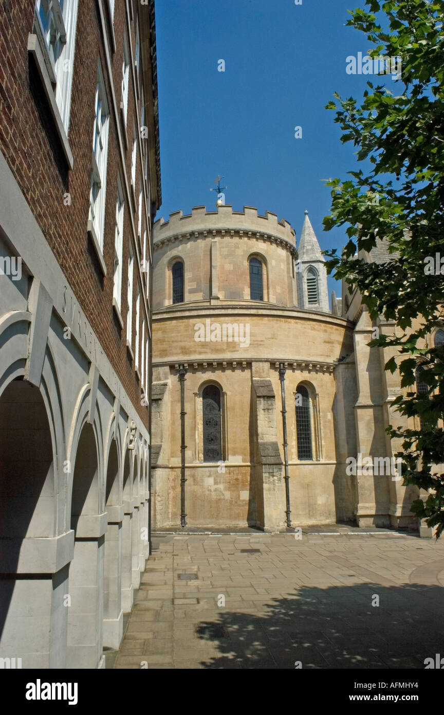 London, England, Vereinigtes Königreich. Temple Church (c1185 restauriert 19.) in The City of Fleet Street Stockfoto