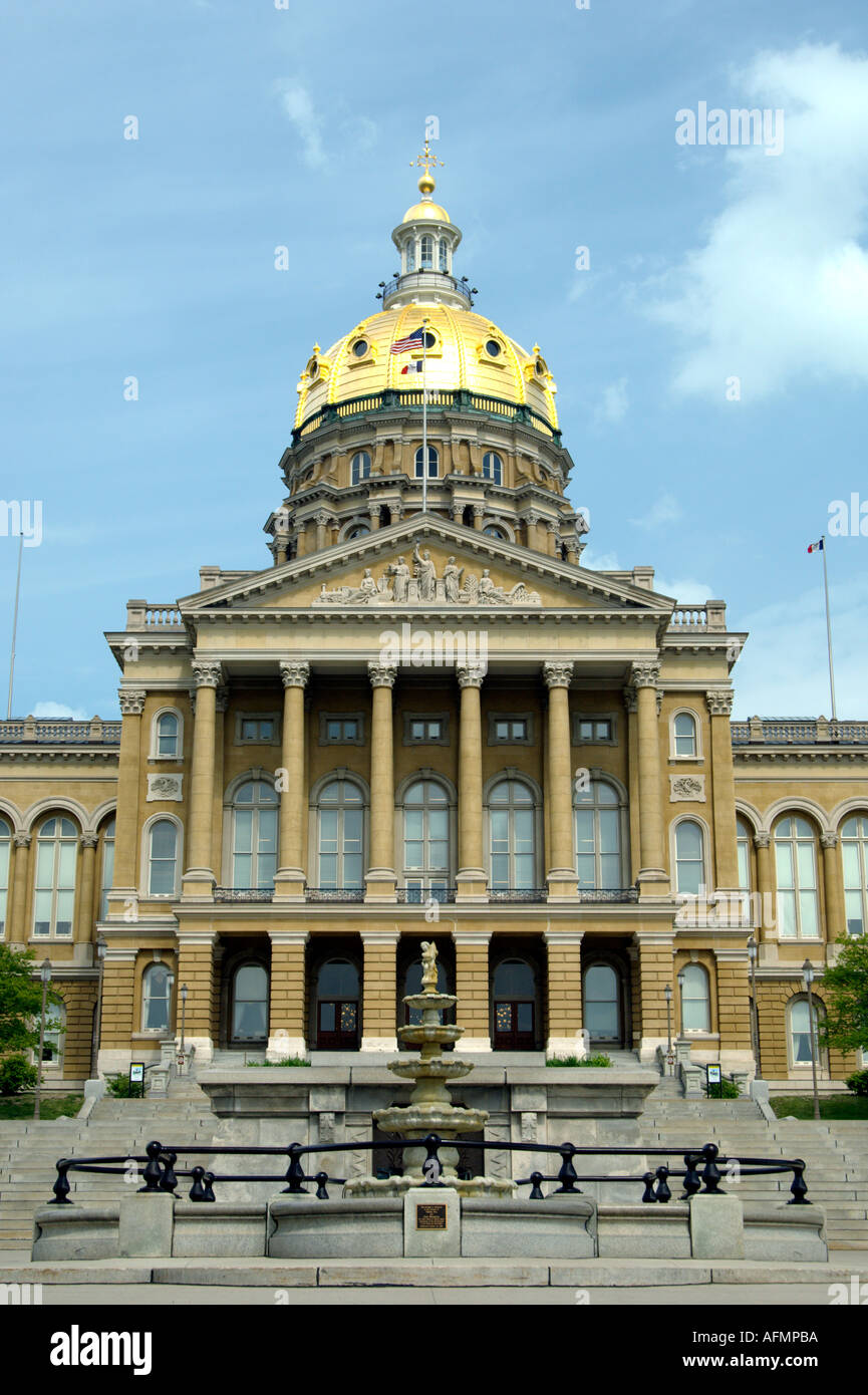 Iowa State Capital Builidng in Des Moines Iowa USA Stockfoto