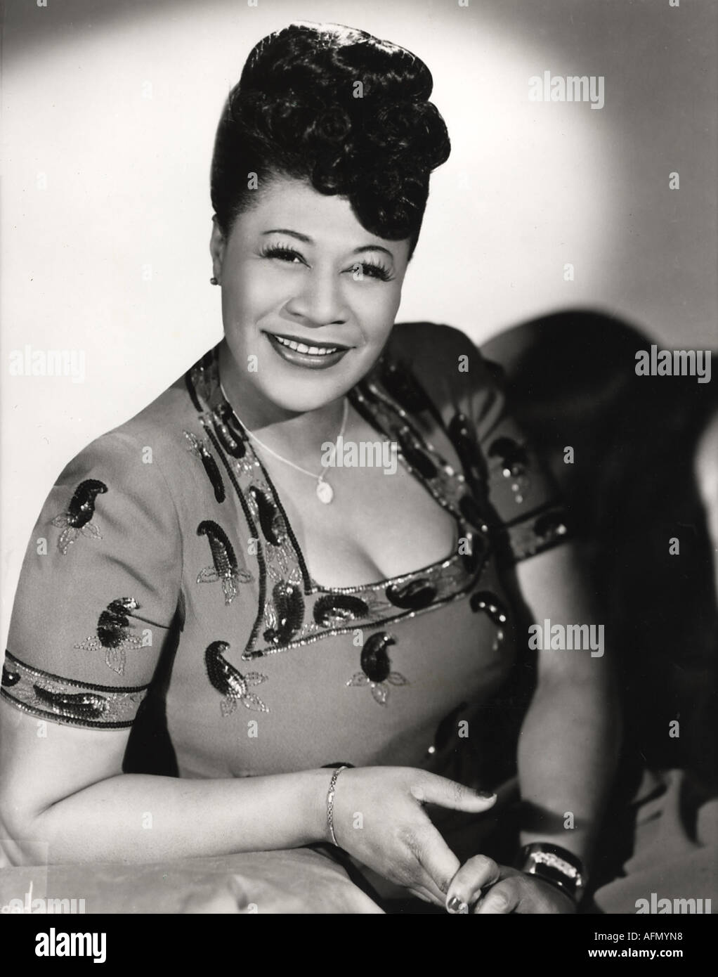 Jazz-Sängerin ELLA FITZGERALD U.S. über 1950 Stockfoto