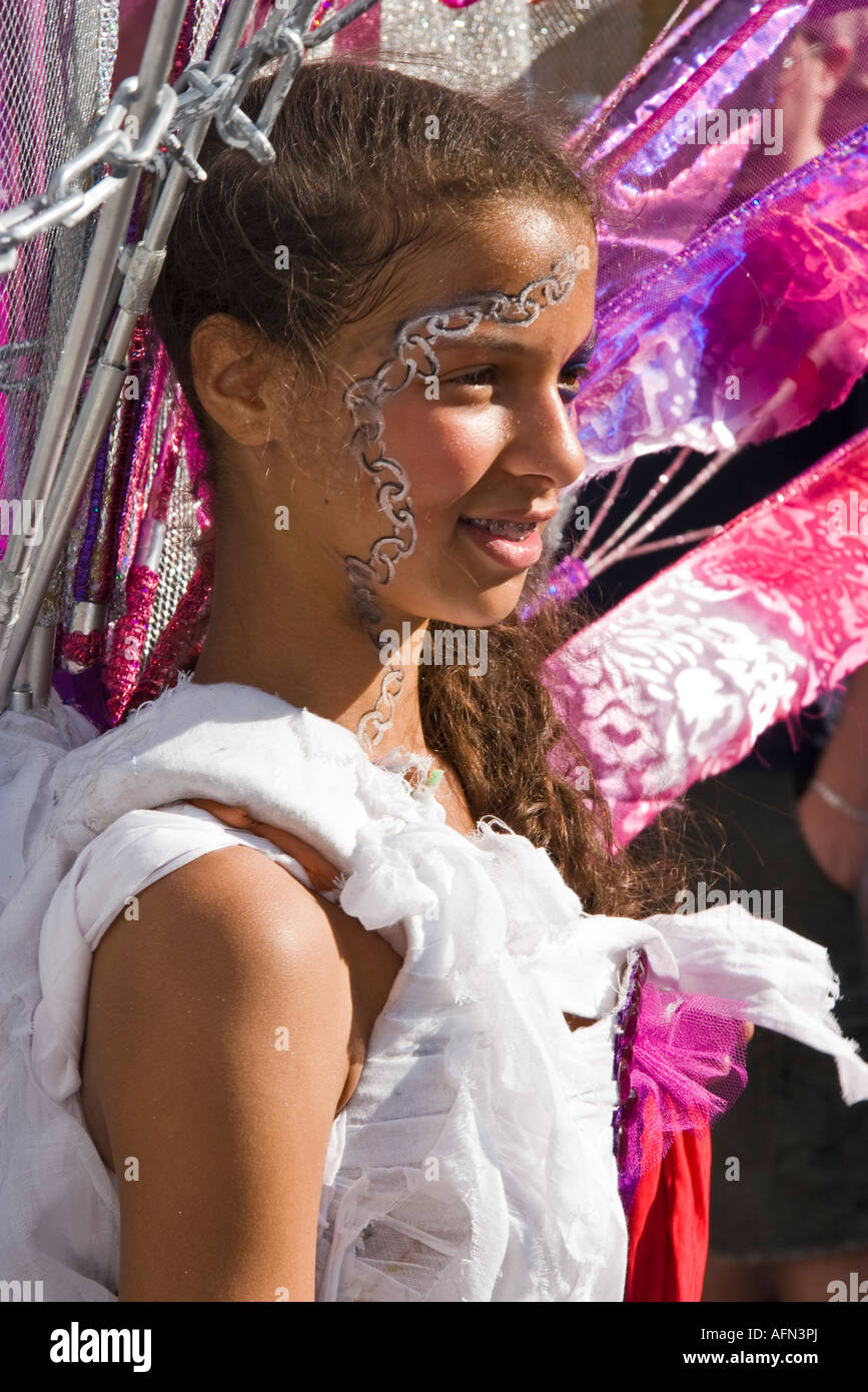 Tänzerin an der Notting Hill Carnival London Stockfoto