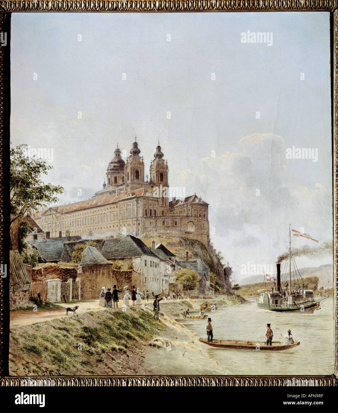 "Fine Arts, Alt, Rudolf von, (1812-1905), Malerei,"Stift Melk", ("Melk-Kloster"), Museum Oskar Reinhart, Winterthur, Sw Stockfoto