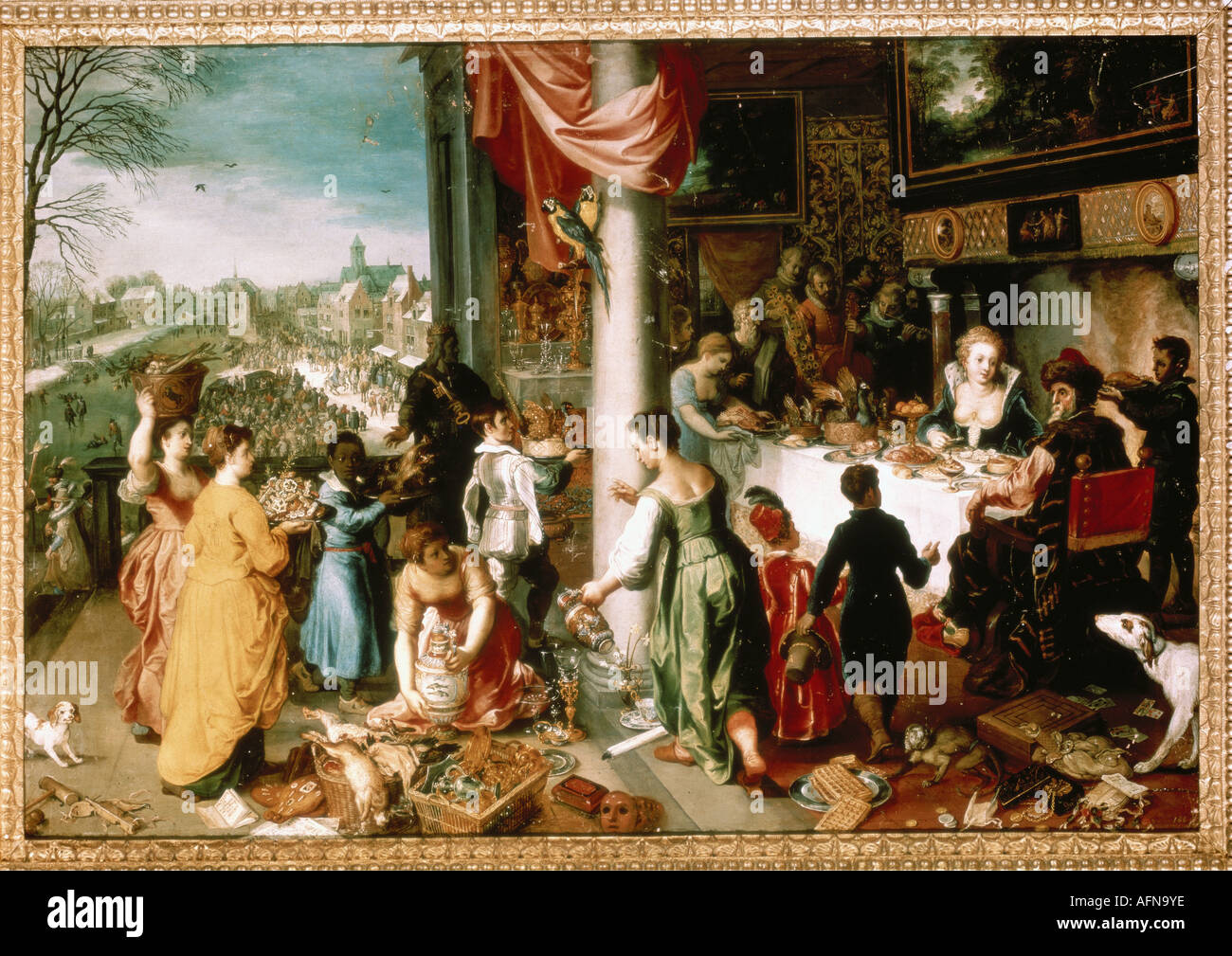 "Fine Arts, Balen, Hendrick van, (1575-1632), Malerei,"der Winter", 1616, Schloss Neuburg, Neuburg ein der Donau, Deutschland, E Stockfoto