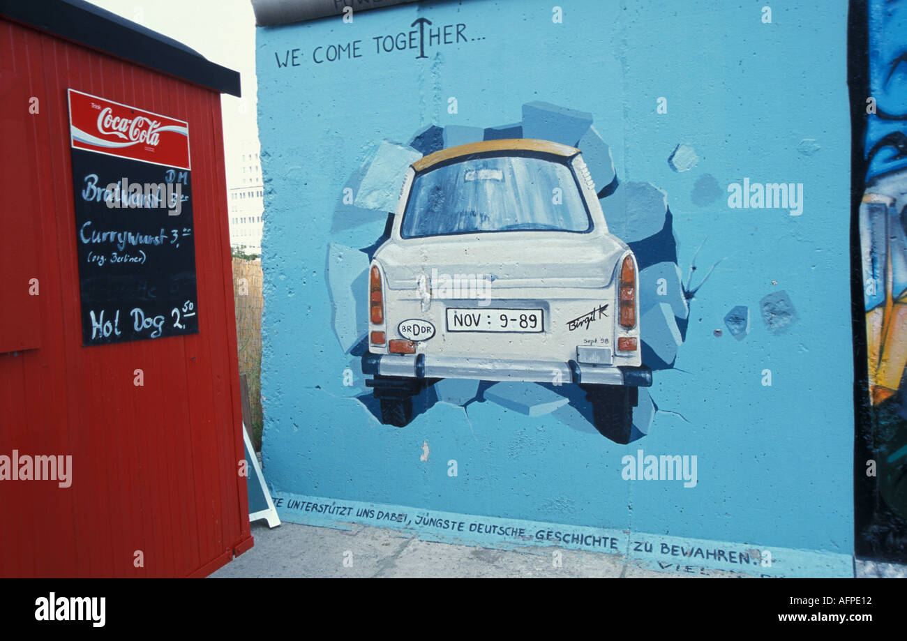 Rest der Berliner Mauer Stockfoto