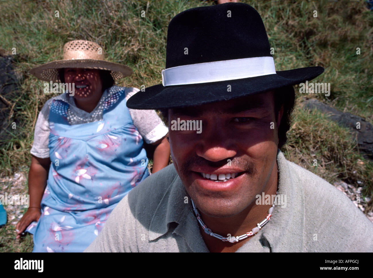 Neuseeland Maori paar Stockfoto