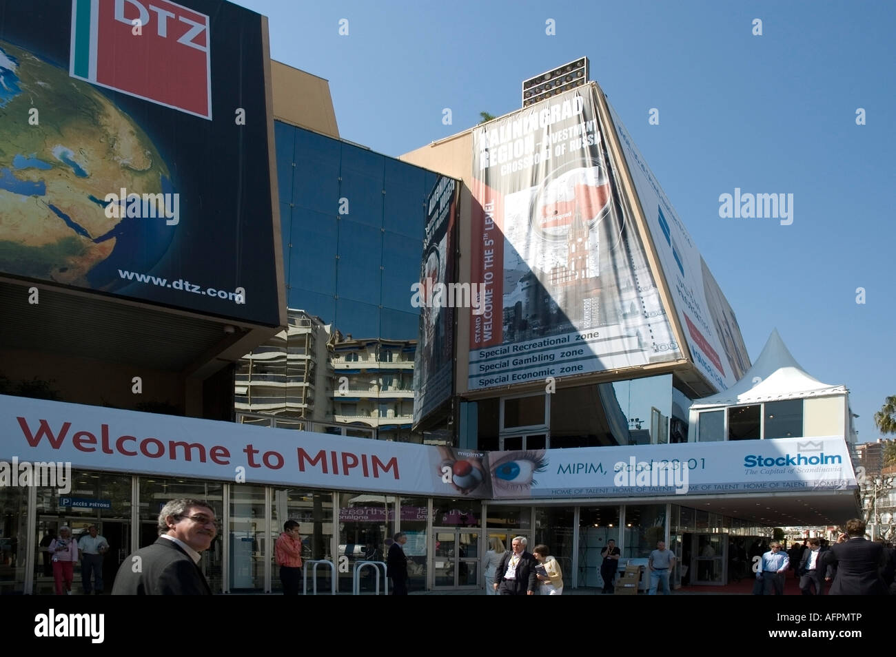 MAPIC Event, März 2007 im Palais des Festivals, Cannes, La Croisette, Cote d ' Azur, Südfrankreich, Europa, EU Stockfoto