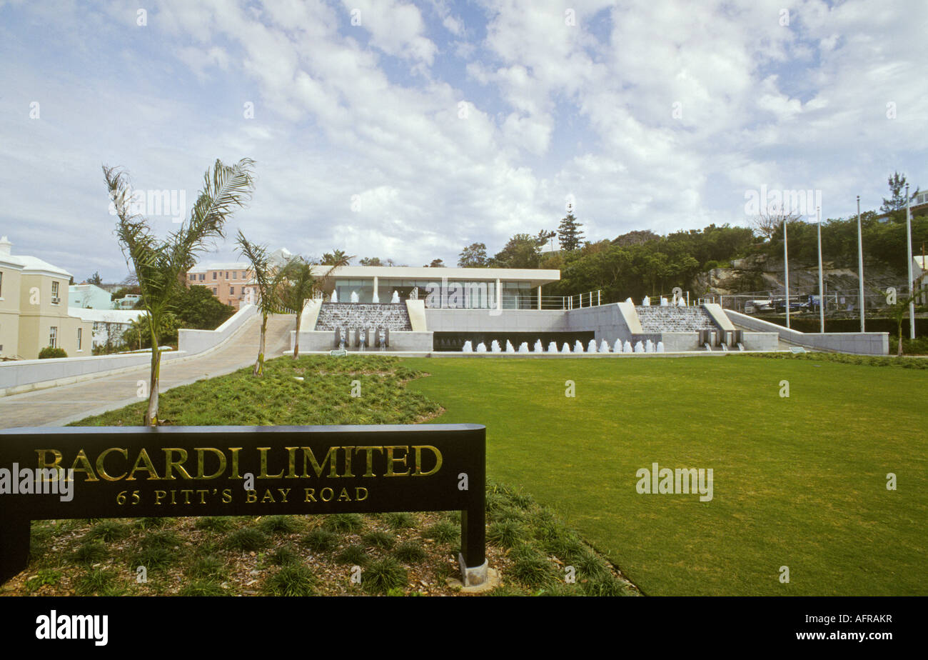 Bacardi begrenzte zentrale Bürogebäude Hamilton Bermuda rum alkoholische Getränke Stockfoto