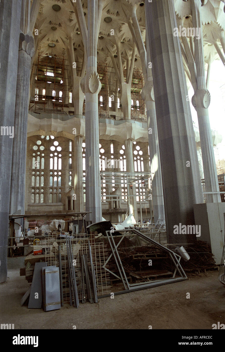 Gaudi s berühmte Kathedrale La Sagrada Familia in Barcelona Spanien Stockfoto