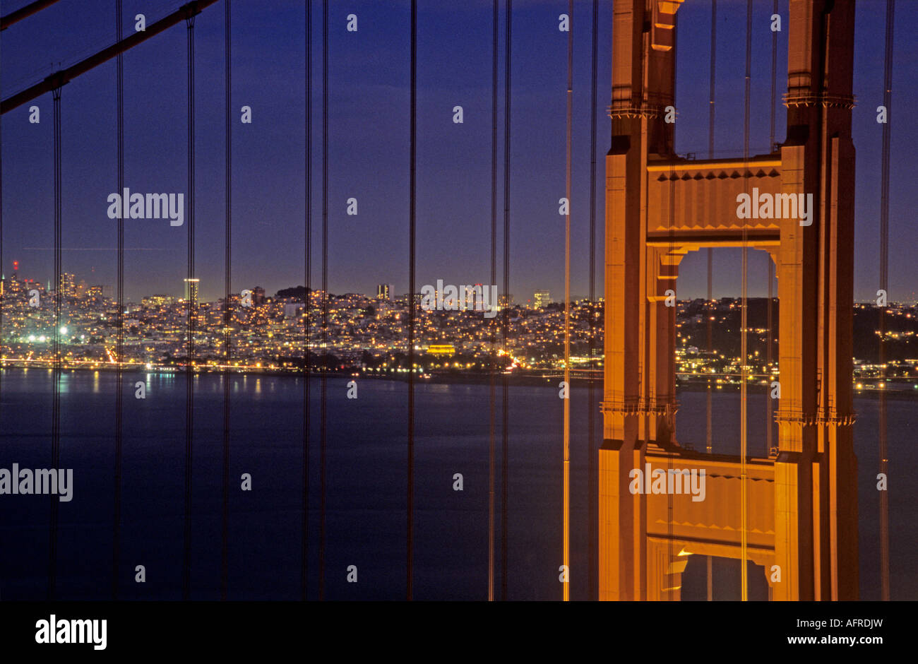 Golden Gate Säule Stockfoto