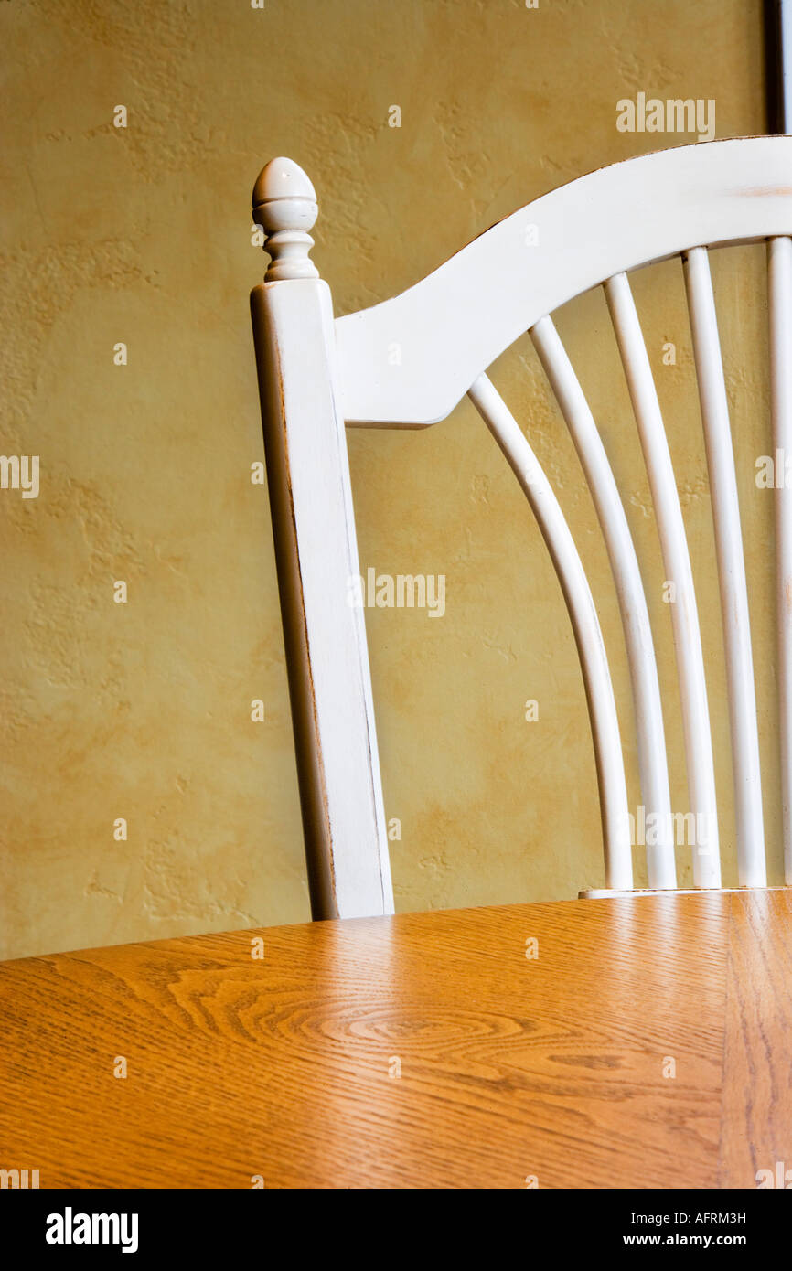 Detail der Landhausstil Dining Chair Stockfoto